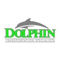 Dolphin transportation square logo